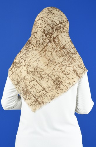 Patterned Flamed Scarf 901600-03 Beige 901600-03