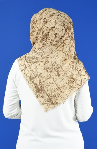 Patterned Flamed Scarf 901600-03 Beige 901600-03