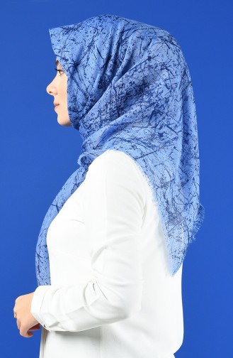 Patterned Flamed Scarf 901600-07 Indigo 901600-07