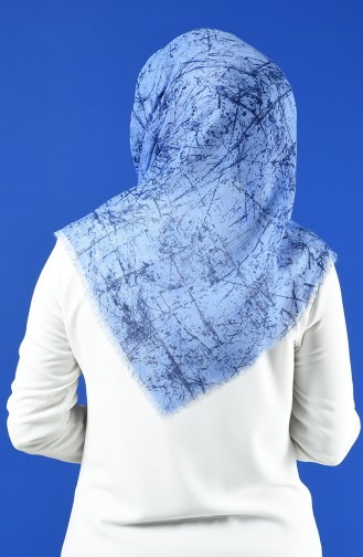 Patterned Flamed Scarf 901600-07 Indigo 901600-07