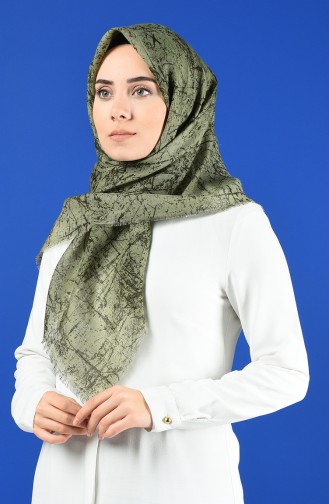 Patterned Flamed Scarf 901600-09 Light Khaki Green 901600-09