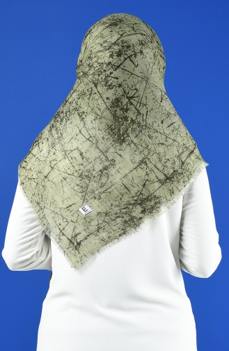 Patterned Flamed Scarf 901600-09 Light Khaki Green 901600-09