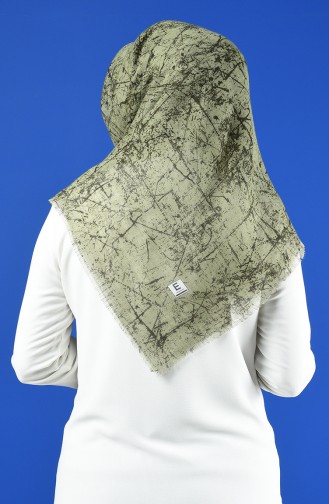 Patterned Flamed Scarf 901600-09 Light Khaki Green 901600-09