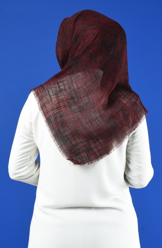 Patterned Flamed Scarf 901600-13 Claret Red 901600-13