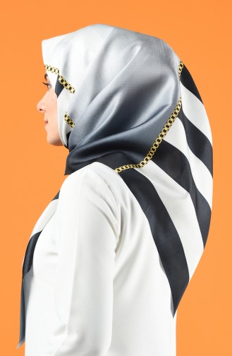 Patterned Digital Taffeta Scarf 95340-05 Cream 95340-05