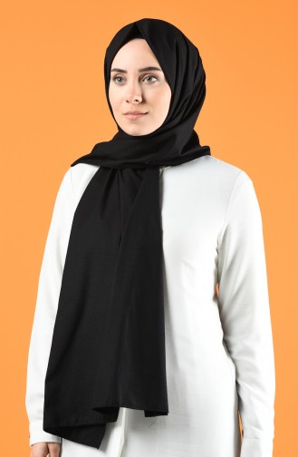 Çizgili Mevsimlik Şal 4656-01 Siyah