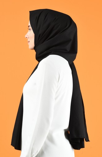 Çizgili Mevsimlik Şal 4656-01 Siyah