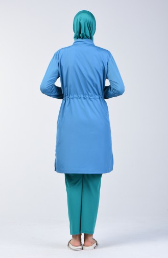 Oil Blue Swimsuit Hijab 1877-01