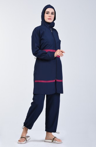 Damen Hijab Badeanzug 28081 Dunkelblau 28081