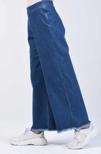 Pantalon Jean Large  7283-02 Bleu Marine 7283-02