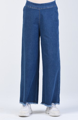 Pantalon Jean Large  7283-02 Bleu Marine 7283-02