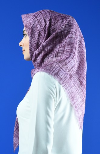 Patterned Scarf Dark Lilac 901601-03