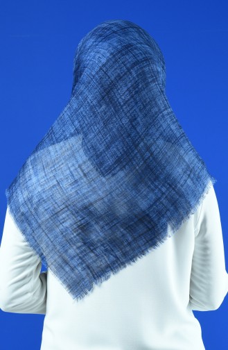 Patterned Scarf Navy Blue 901601-04