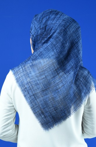 Patterned Scarf Navy Blue 901601-04