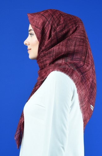 Desenli Flamlı Eşarp 901601-05 Bordo 901601-05