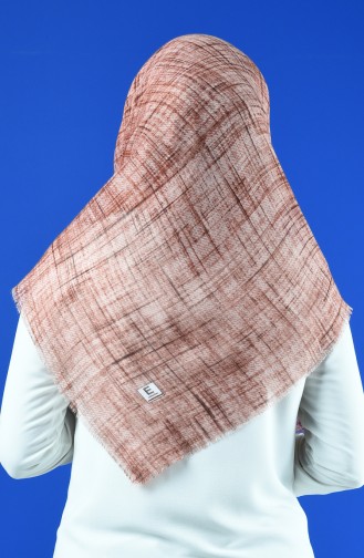 Patterned Scarf Light Brown 901601-08