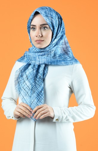 Patterned Scarf Blue 901601-11