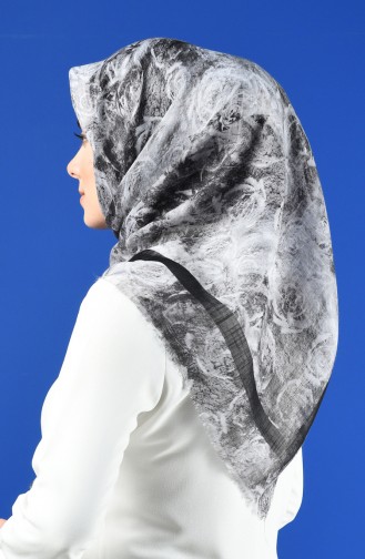 Patterned Flamed Scarf 901603-04 Gray 901603-04