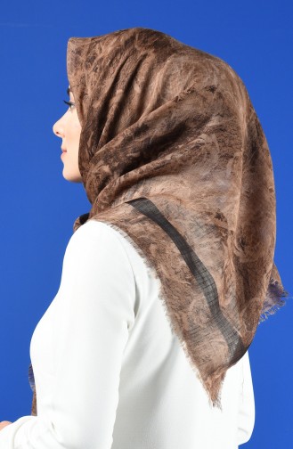 Patterned Flamed Scarf 901603-12 Brown 901603-12