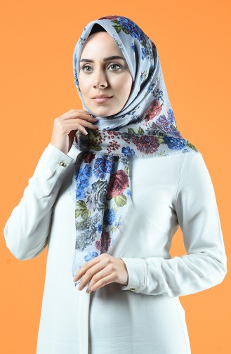 Patterned Scarf Gray 901602-11