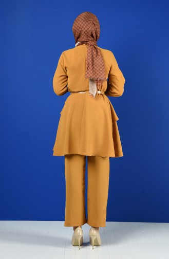 Aerobin Fabric Tunic Trousers Double Suit 6359-05 Mustard 6359-05