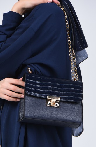 Navy Blue Shoulder Bag 12-04