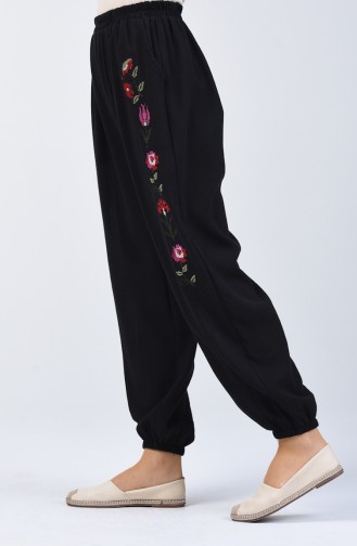 Sile Cloth Embroidered Trousers 0019-05 Black 0019-05