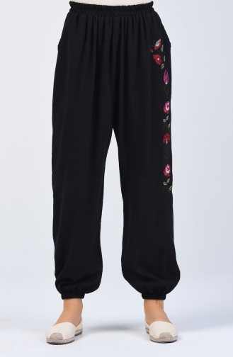 Sile Cloth Embroidered Trousers 0019-05 Black 0019-05