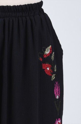 Sile Cloth Embroidered Trousers 0019-05 Black 0019-05