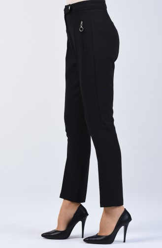 Pantalon Détail Poche 3160-01 Noir 3160-01