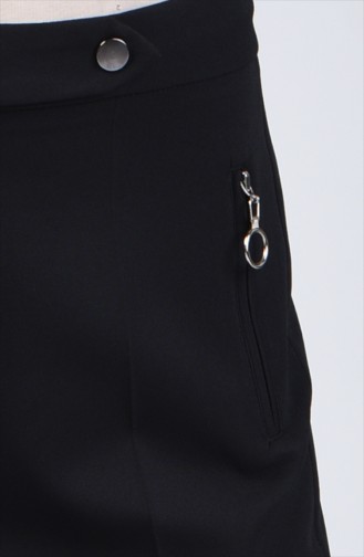 Pocket Detailed Straight Trotter Trousers 3160-01 Black 3160-01