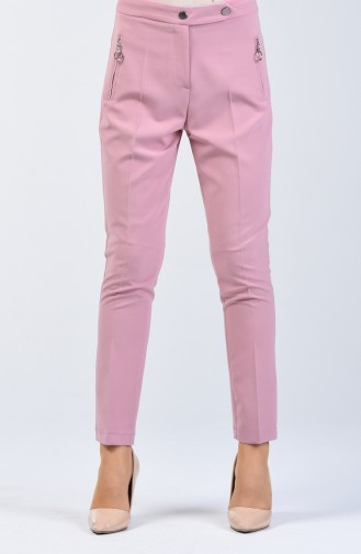 Pantalon Détail Poche  3160-03 Rose Pâle 3160-03