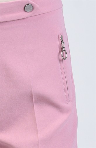 Pocket Detailed Straight Trotter Trousers 3160-03 Rose Dry 3160-03