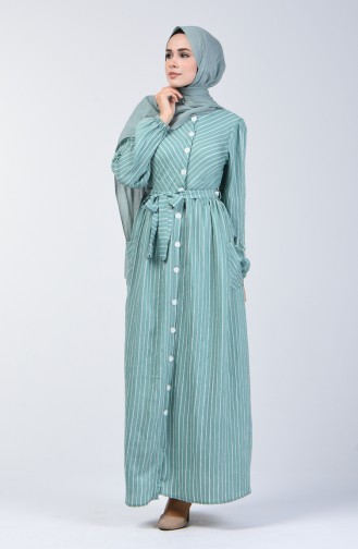 Robe Hijab Vert noisette 7090-02
