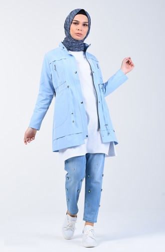 Trenchcoat 6075-03 Babyblau 6075-03