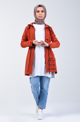 Brick Red Trenchcoat 6078-01