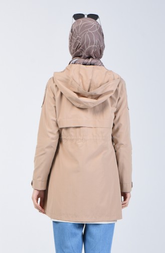 Beige Trench Coats Models 6078-02