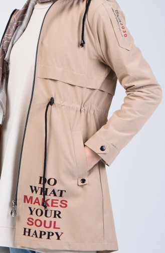 Beige Trench Coats Models 6078-02