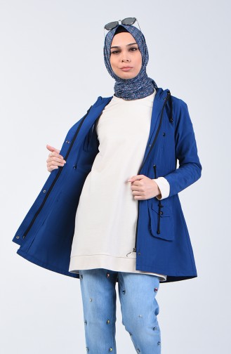 Indigo Trench Coats Models 6079-04