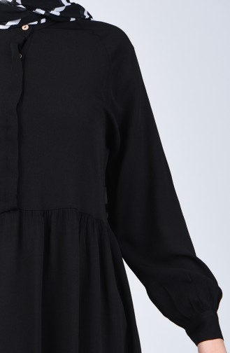 Ruffle Detailed Tunic 5298-03 Black 5298-03