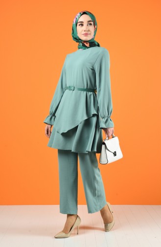 Aerobin Fabric Tunic Trousers Double Suit 6359-04 Sea Green 6359-04