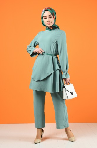 Aerobin Fabric Tunic Trousers Double Suit 6359-04 Sea Green 6359-04