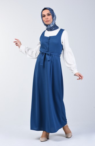 Gilet Kleid mit Band 7130A-05 Indigo 7130A-05