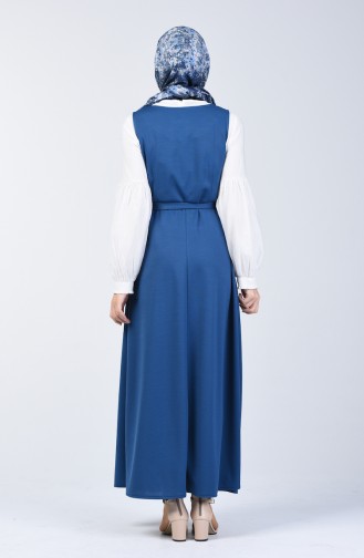 Belted Gilet Dress 7130A-05 Indigo 7130A-05