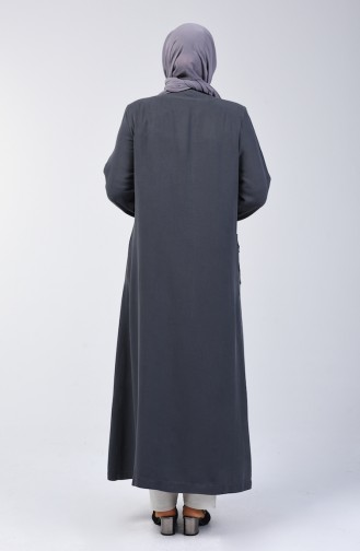 Grösse Grosse Pailletten Hijab-Mantel 0370-03 Anthrazit 0370-03