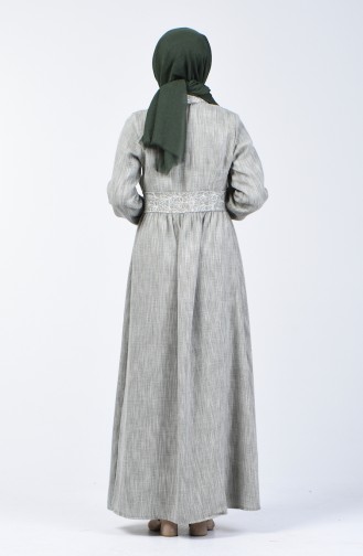 Robe Hijab Vert noisette 7039-03