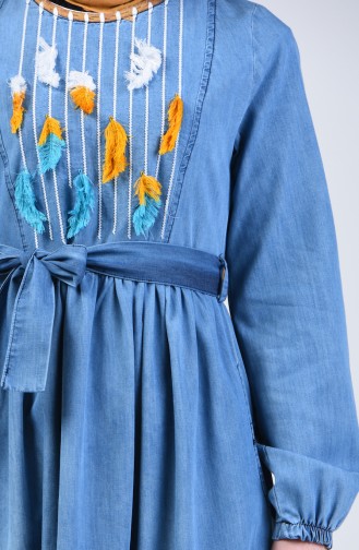 فستان أزرق جينز 7063-01