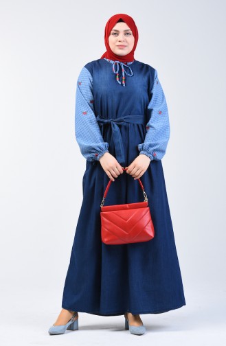 Robe Hijab Bleu Marine Foncé 7080-04