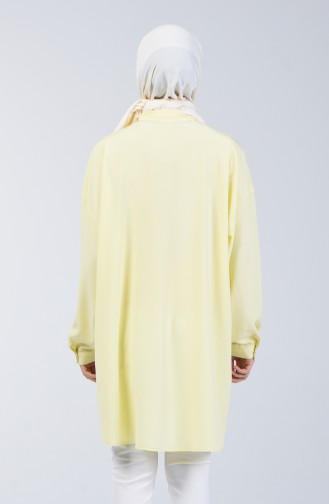 Tunique Chemise à Boutons 1315-03 Jaune 1315-03