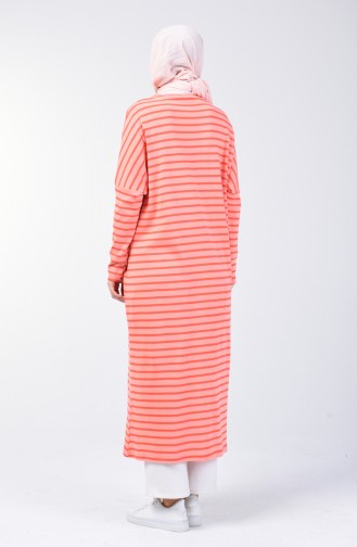 Striped Long Tunic 8020-01 Coral 8020-01